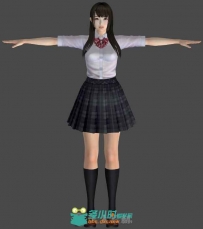 校服妹纸3D模型