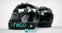 高精度大奖赛赛车手头盔3D模型