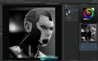 keyshot渲染技巧与PS科幻角色合成视频教程