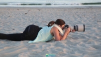 日落自然光海滩肖像摄影后期制作视频流程