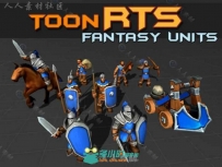 战略游戏古装士兵幻想人形生物角色3D模型Unity游戏素材资源