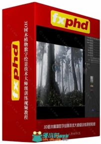 3D树木植物数字绘景技术大师级训练视频教程 FXPHD PNT205 3D PLANTS AND DIGITAL E...
