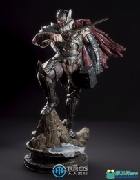 雷神托尔盔甲站姿影视动漫角色雕塑雕刻3D模型