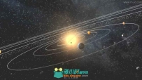 虚拟太阳系 Virtual tour in our Solar System高清视频素材