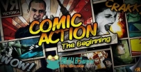 炫酷史诗3D卡通动画连环画效果影视片头AE模板Videohive Comic Action - The Begin...