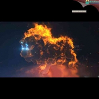 火焰燃烧狮子LOGO标志展示片头AE模板
