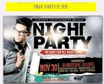 夜晚派对宣传海报PSD模板GraphicRiver - Night Party Flyer 13224361