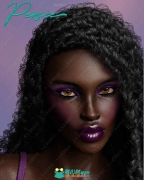 欧洲黑人精致面部彩妆女性角色3D模型合集