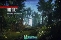 植物森林中树木品种Unity游戏素材资源