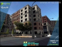 3A级完整的城市环境3D模型Unity游戏素材资源