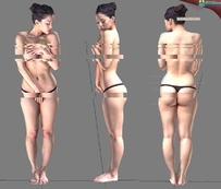 超写实人物3D模型 高分辨率贴图 高光法线全