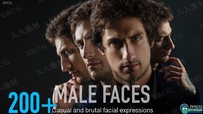 233张男性各种情绪脸部表情表现高清参考图合集