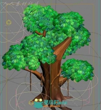 Q版美丽茂盛的榕树3D模型