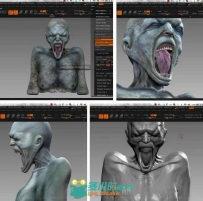 ZBrush恐怖生物雕刻制作视频教程第二季 CGcircuit Designing a Scary Creature 2