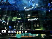 暗黑未来世界科技城市街头建筑物3D模型Unity游戏素材资源