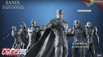 【正义联盟】6个人物角色 3D打印模型