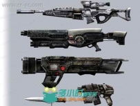 80组科幻动画枪支武器战斗刀3D模型Unity游戏素材资源
