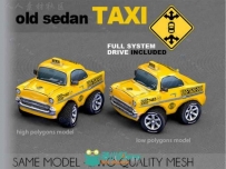 老式出租车汽车套件完整项目Unity游戏素材资源