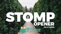 现代时尚动感节奏照片快速显示幻灯片相册动画AE模板Videohive Stomp Opener 20000...