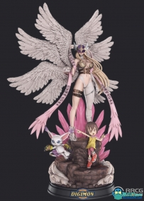 天女兽Angewomon数码宝贝动漫角色雕塑3D打印模型