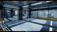 科幻科技感室内走廊场景UE4游戏素材资源