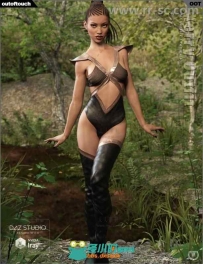 幻想女性性感舒适的战斗服装3D模型合辑