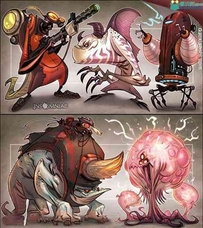 Q版风格游戏宠物、怪物原画设计2000张