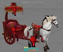 武侠版结婚马车3D模型