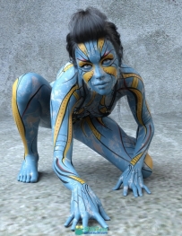 阿凡达神秘科幻画皮蓝精灵女性角色3D模型合集