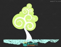 卡通绿色小树生长动态视频素材 带通道