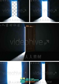 深邃之门展示动画视频素材 Videohive Doorway Opening for Opportunity ALPHA Chan...