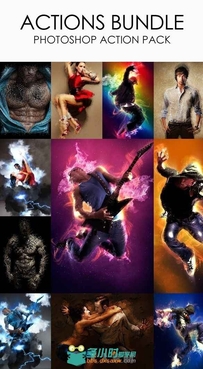 人物处理特效合辑PS动作Graphicriver Actions Bundle - Photoshop Action Pack 122...