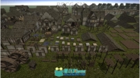 3D梦幻城镇房屋环境场景Unity游戏素材资源