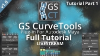 GS CurveTools头发毛发Maya脚本V1.1.3版