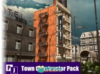 巨大的城镇建设者包城市环境3D模型Unity游戏素材资源