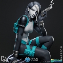 暴风女坐姿《X战警》影视游戏角色雕塑3D打印模型