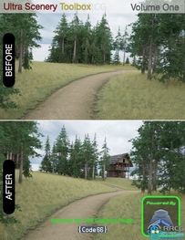 逼真自然森林山谷小路场景环境3D模型合集