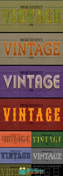 10款复古风格文字效果PSD模板-10-vintage-text-effects