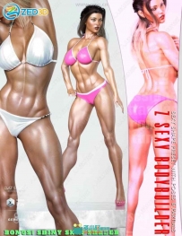性感健美运动员女性角色3D模型合集
