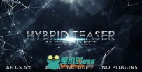 电影效果超酷动态金属标题动画展示AE模板 Videohive Hybrid Teaser 17270240