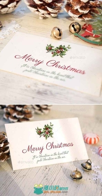 圣诞卡片展示PSD模板christmas-card-mockup-9662605