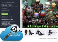 unity3d外星人机器人种族模型包3DRT-Alienoids Squad Pack 1.0