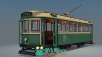 老式有轨电车火车3D模型 TURBOSQUID X-1 CLASS TRAM NO. 466 AND LOCOMOTIVE TRAIN...