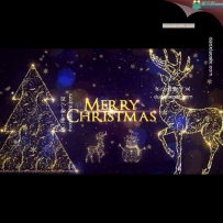 圣诞节粒子片头动画展示AE模板