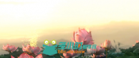 宽屏荷花3D水墨金鱼鲤鱼 荷塘风景中国风LED背景视频素材