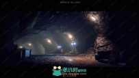 神秘黑暗复古冷战时期地下洞窟环境3D模型Unity游戏素材资源