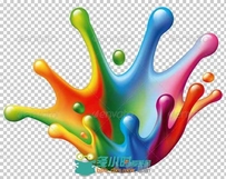 颜色飞溅展示PSD模板_Color_Splash