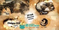 史诗复古中国风水墨散开影视片头展示视频包装AE模板 Videohive Unique Ink 10784571