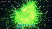 唯美烟花爆炸粒子重组logo动画演绎AE模板