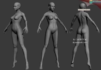 女基本3D裸模（MAX OBJ）
